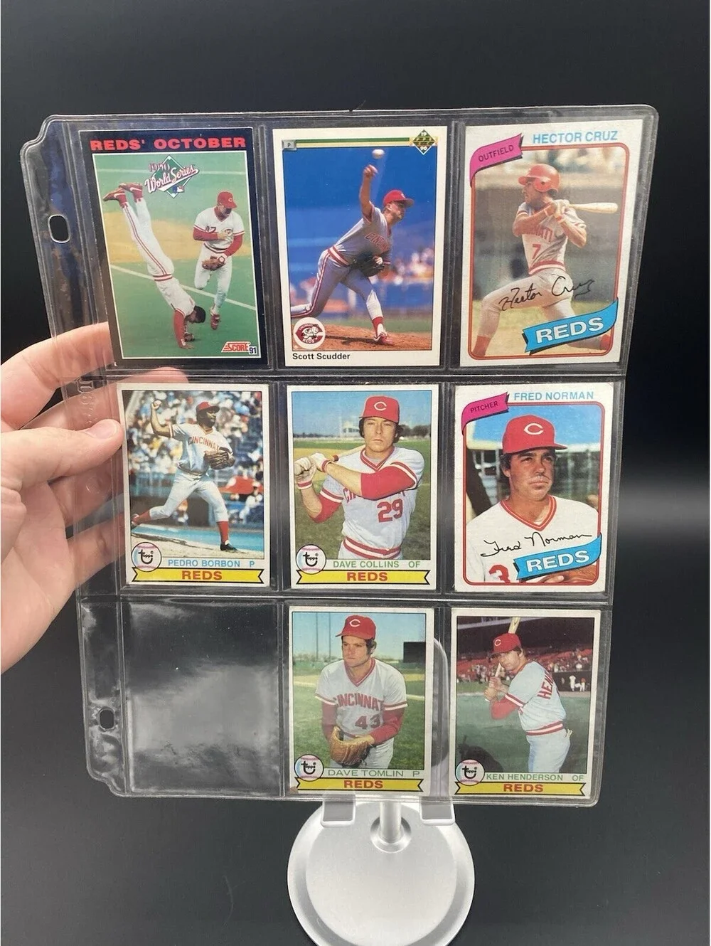 MLB Cincinnati Reds Mixed Lot of 60 Different Vintage Trading Cards - 1979-1992